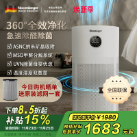 诺森柏格(Nocenbeger)[国家补贴]空气净化器高效分解除甲醛细菌家用新房除异味pm2.5负离子净化器G6Plus