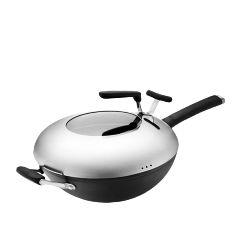 爱仕达(ASD)炒锅CF32M2Q 大铁锅32cm锈不了旋风底精铁炒锅无涂层不生锈厨房家用厨房炒菜锅明火用