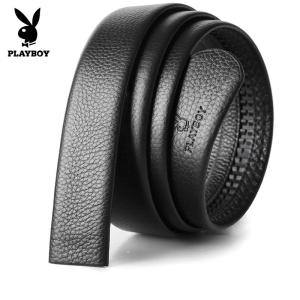 花花公子无头皮带男士真皮不带头自动扣头层牛皮腰带皮条裤带无扣