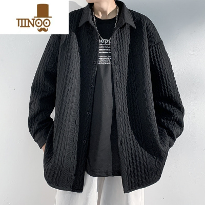 YANXU外套衬衫夹克男2023新款潮牌感痞帅宽松休闲上衣情侣装