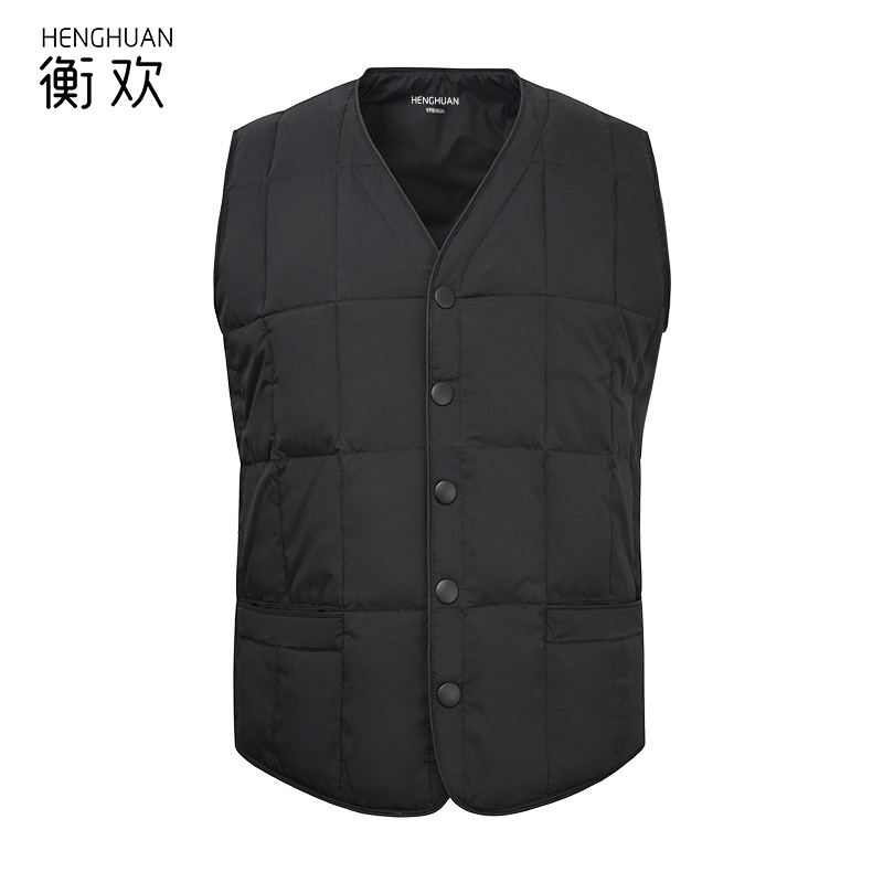 衡欢(HENGHUAN)羽绒轻量保暖马甲 RZ-MJ11/件(黑色/XXL码)
