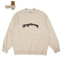 YANXU 22AW连续线索字母刺绣卫衣休闲复古宽松圆领套头上衣男女