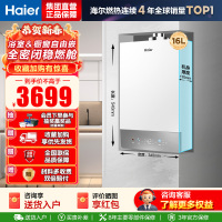 海尔(Haier)[咨询客服领优惠]16升平衡式燃气热水器天然气家用水伺服恒温全密闭稳燃舱[白巧KU3]