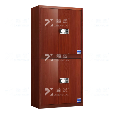 臻远 ZYJJ-80062 保密柜 红木纹分双节智能密码锁 长900*宽420*高1900mm 单位:1台