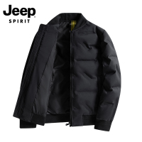 吉普Jeep spirt羽绒服男款棒球服秋冬季青年加肥加大夹克冬装外套