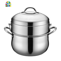 304蒸锅不锈钢三层加厚复底家用无孔不串味多层蒸米饭蒸笼屉 FENGHOU 30cm不串味六层(1锅1盖5蒸格)