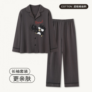 100%全棉睡衣女纯棉秋季款可爱卡通风少女长袖长裤女士家居服套装
