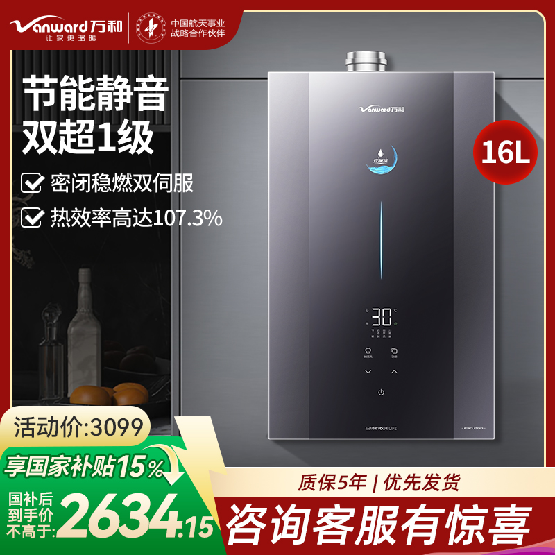 万和安睡洗 LS9PRO一级能效 燃气热水器16升零冷水 TSI增压瀑布浴 超一级能效 安睡洗2.0 LS9DPro