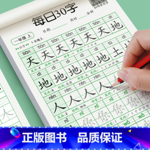 [每日30字]上册 小学一年级 [正版]一年级二年级三年级上下册同步字帖每日30字小学生雷射控笔训练字帖练字帖每日一练人