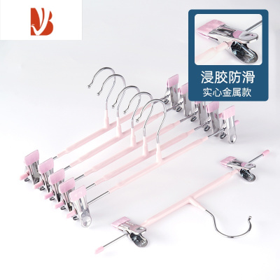 三维工匠不锈钢多晒衣架阳台防滑带夹子内衣裤夹家用裤架晾晒器