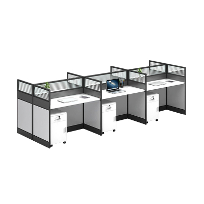 中豫鑫泽 ZYXZ5031422 职员桌屏风工位职员办公桌 对坐六人位含柜