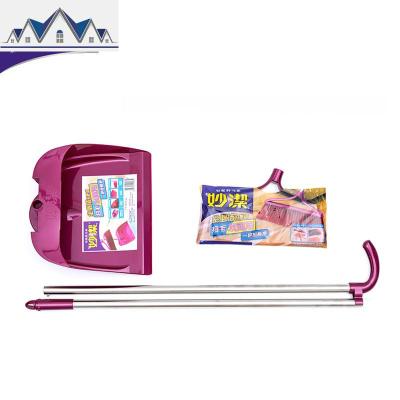 尘必洁耐用扫把簸箕组合 不锈钢软毛扫帚簸箕家居清洁套装 三维工匠