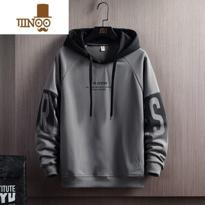 YANXU男士连帽卫衣2023秋季新款款中山潮牌男生上衣服外套