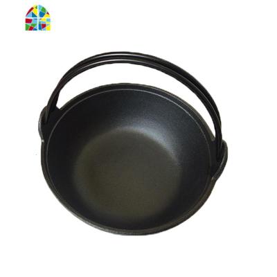 封后无涂层加厚铸铁炖锅日式寿喜锅不粘锅老式铁锅家用小炒锅汤锅 FENG 29cm寿喜锅送[手套+刷子]5-6人份(无