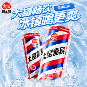 大窑嘉宾0脂肪果味碳酸饮料整箱汽水500ml* 20罐