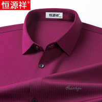 恒源祥中老年男士衬衫长袖春秋款商务休闲抗皱免烫寸衫爸爸装衬衣