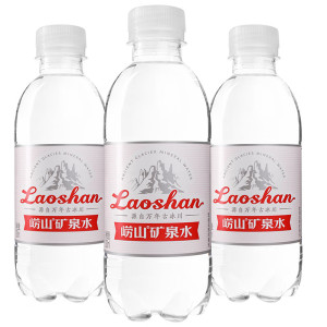 崂山中华老字号饮用天然矿泉水 330ml*24瓶 锶-偏硅酸型矿泉水整箱装