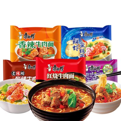 90 2人拼月销0件 关注 分享 康师傅方便速食食品 优惠 服务 店铺销售&