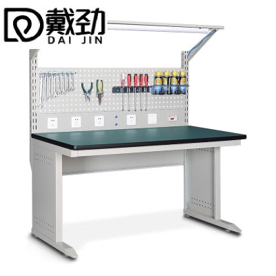 戴劲防静电工作台车间流水线操作台带灯工具桌1.8米单桌+620挂板+套餐