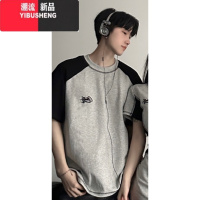 YIBUSHENG小众设计感情侣装季2024韩版短袖T恤女连衣裙法式一裙一衣ins潮