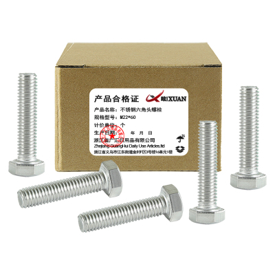 昡 不锈钢六角头螺栓 M22*60 个