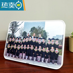 敬平幼儿园毕业照集体照大合影会议合照相框摆台挂墙洗照片定制装裱 拉米娜版画20个起单价 不可使用优惠券 18寸35x45