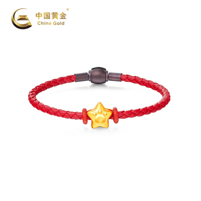 中国黄金-乐福北鼻系列LUCK足金吊坠女士串珠黄金吊坠（定价）Luck串珠1件