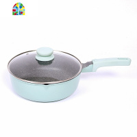 多功能平底锅家用不粘锅牛排煎锅炒菜锅辅食锅电磁炉通用 FENGHOU 马卡龙粉色24cm电磁炉通用