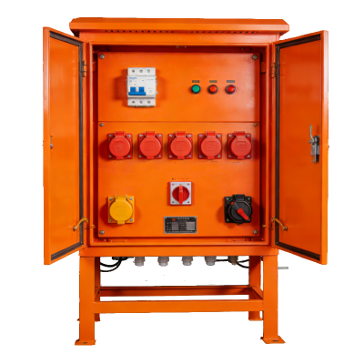 动力插座三级箱 含总开250A熔断+空开 分5回路380V63A空开+漏保+63A插带断电旋钮 单位/台