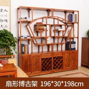 BONJEAN博古架实木中式多宝阁仿古客厅隔断置物古董茶叶展示架榆木陈列柜