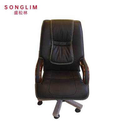 盛松林 办公椅 黑色西皮60*60*106cm 把