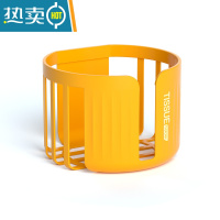 敬平卫生间纸巾盒厕所卷纸盒纸筒置物纸巾架壁挂式免打孔洗手间收纳盒 圆形款-黄色
