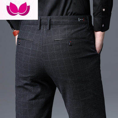 七斓款休闲长裤商务西裤男士宽松直筒中年裤子2023新款春季爸爸装