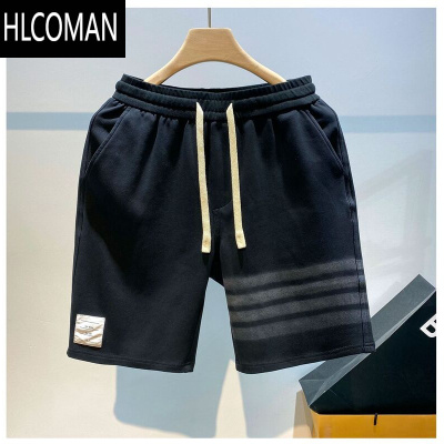 HLCOMAN潮牌夏季新款男士条纹休闲短裤美式篮球运动宽松五分裤外穿沙滩裤
