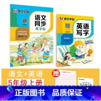 [语文+英语]5年级上册 [正版]国一上册英语字帖英语同步练字帖小学生三四五六年级英语字母单字练习英文字帖意大利斜体初中