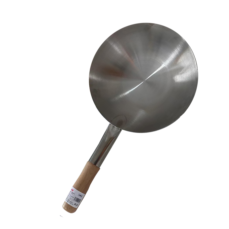 炯毅 铁锅大马勺厨师饭店商用炒菜锅传统老式熟铁锅家 木柄水勺 26cm 把