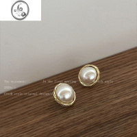 JiMi欧美轻奢巴洛克珍珠耳钉女夏季百搭耳饰潮复古高级感设计小众耳环