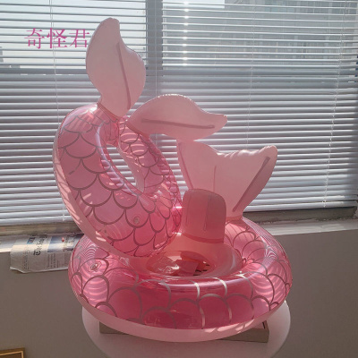 奇怪君儿童收纳玩具ins网红美人鱼座圈游泳圈可爱宝宝充气加厚环保安全幼儿泳圈送孩子生日礼物送女友
