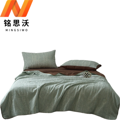 铭思沃三件套200*230cm床 绿条纹 套