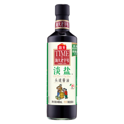海天 老字号系列[淡盐头道]480ml 非转基因黄豆