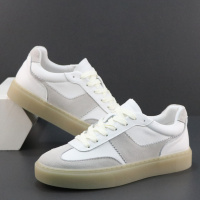 内增高男鞋新款秋季真皮小白鞋防滑耐磨休闲板鞋透气德训鞋男