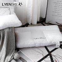 美帮汇全棉决明子枕头羽丝绒枕芯一对全棉酒店成人学生单人颈椎