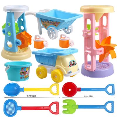 里伍儿童沙滩玩具大号沙漏车套装桶铲子工具男女孩玩沙决明子戏水玩具