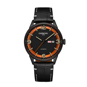 嘉年华(CARNIVAL)夜光防水手表男商务休闲旅行全自动机械表男表进口机芯双日历显示505G