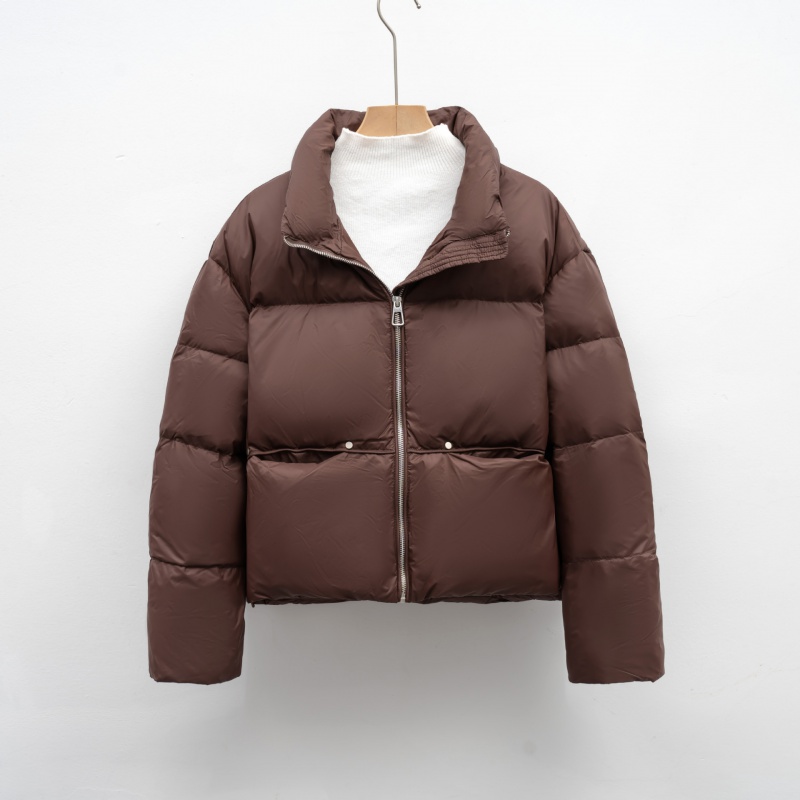 新简约短款休闲鸭绒立领加厚保暖羽绒服冬季新款面包服外套