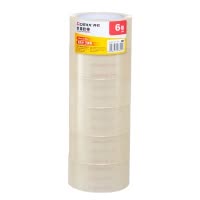 齐心 JP4506-6 封箱胶带45mm*60y*45um(6卷/筒) 透明
