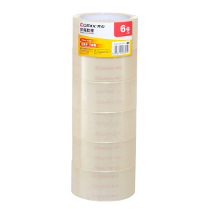 齐心 JP4506-6 封箱胶带45mm*60y*45um(6卷/筒) 透明