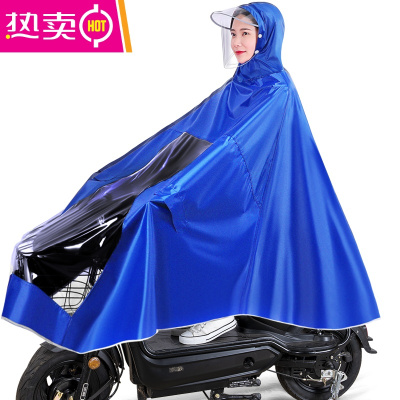 雨衣电动摩托电瓶车雨披骑行单人双人加大加厚长款全身防暴雨雨披FENGHOU