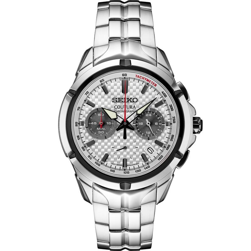 SEIKO/精工 中性运动时尚名品腕表 碳纤维表盘多功能计时防水手表