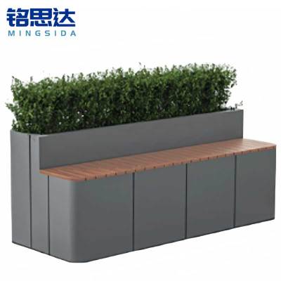 铭思达户外长椅1.6米含花箱张